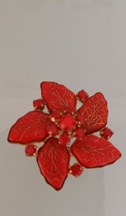 VIntage Brosche Rot | Kaufen auf Ricardo