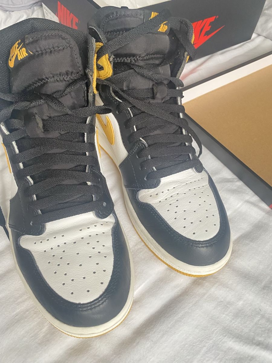 Jordan Scarpe da uomo: Air Jordan 1 Retro Yellow Ochre – Usato da Zürich venduto da micha_mm 5