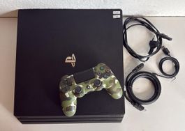 Playstation 4 Pro Camo Controller & All Cables - TOP!