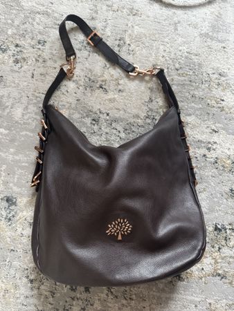 Mulberry Leder Schultertasche braun