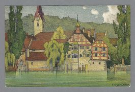 1952, KLOSTER ST. GEORGEN, STEIN AM RHEIN, SIGN. SCHLATTER