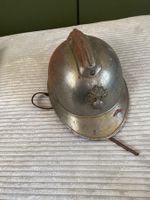 Feuerwehr Helm Metall alt gebraucht
