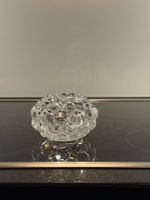 Teelichthalter Himbeere Glas farblos massiv Orrefors Schwede