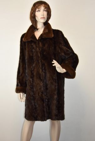 Nerz Pelz /Pelzmantel/Nerzfell/Vintage/braun,schwarz/M-L