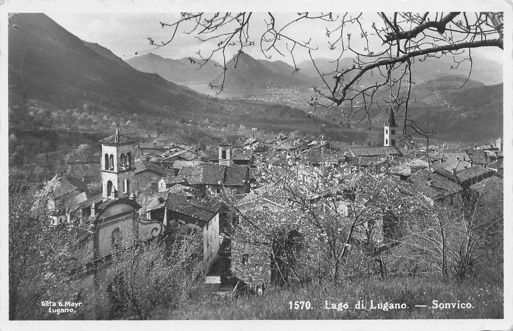 Cartoline postali: Lago di lugano sonvico – Usato da Biasca venduto da Blenio71