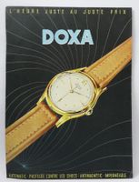 Vintage 50's Werbung Doxa Uhren / Banago Kraftnahrung