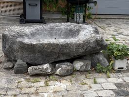 Naturstein Trog Gartenbrunnen