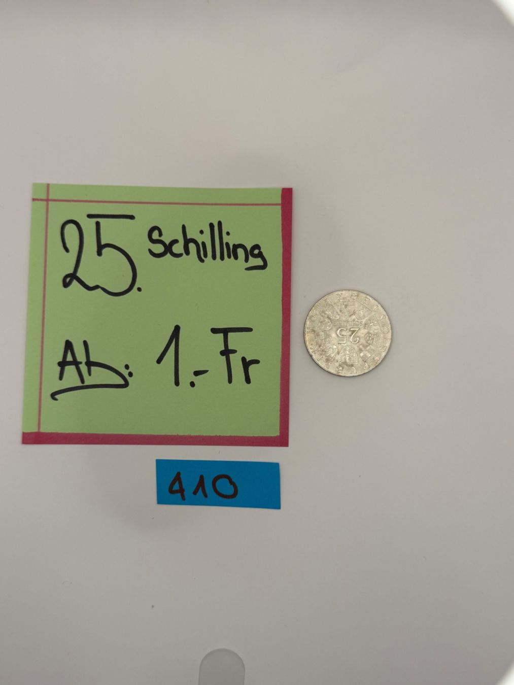 Alle Münzen: 25 Schilling Ab: 1.- Fr. – Gebraucht aus Engi von kasi09 1