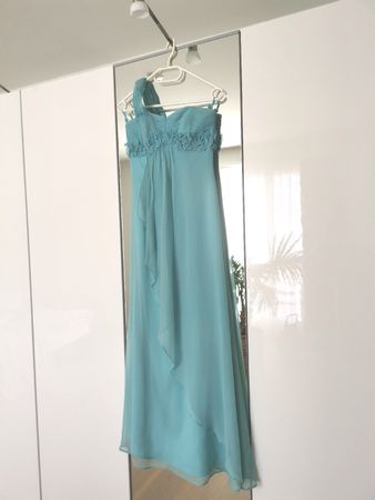 Abendkleid Glamorous Grösse XS türkis getragen