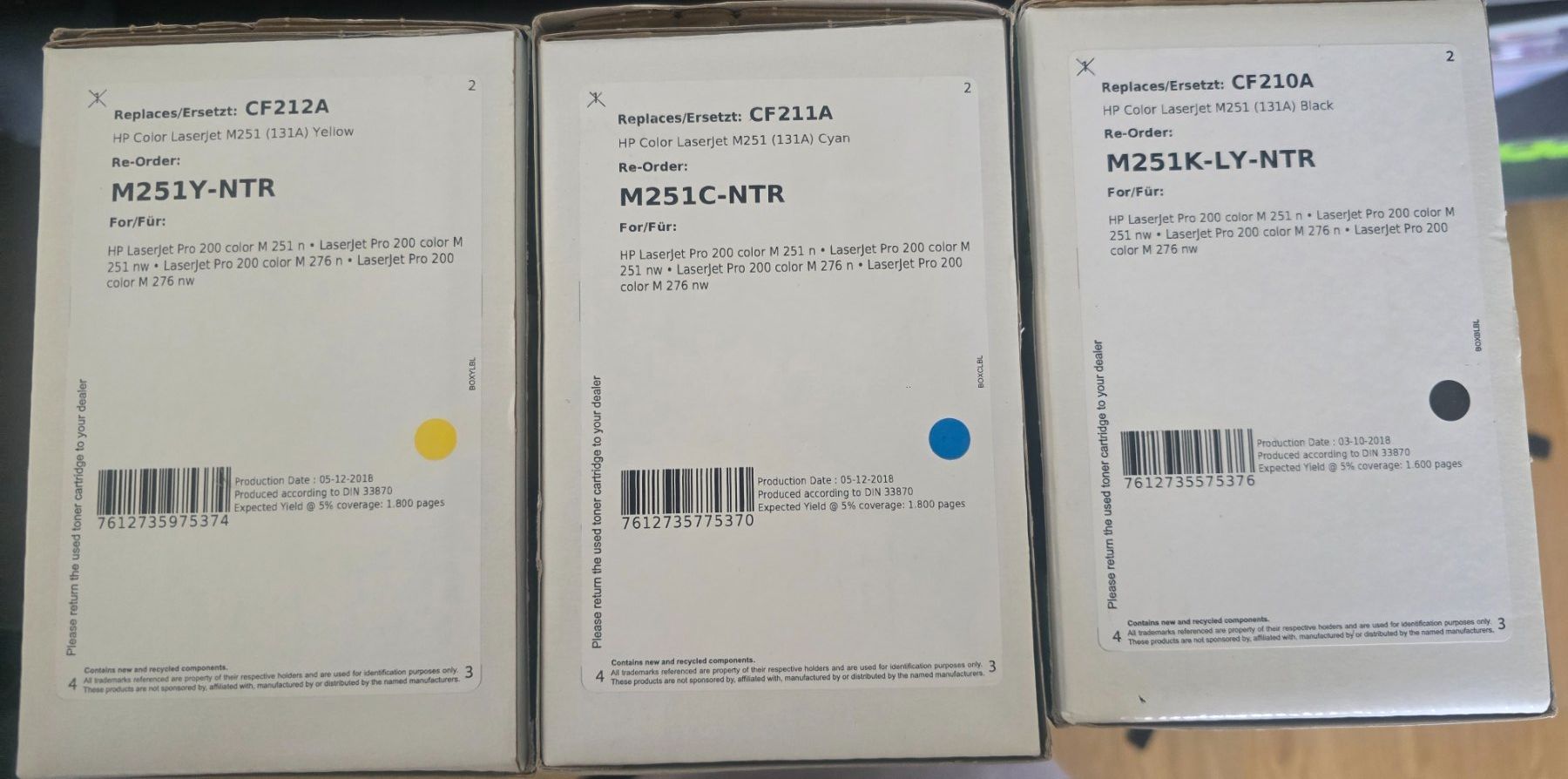 HP Laserjet pro 200 color MFP M276nw inkl. 3 Toner (Gebraucht) in ...