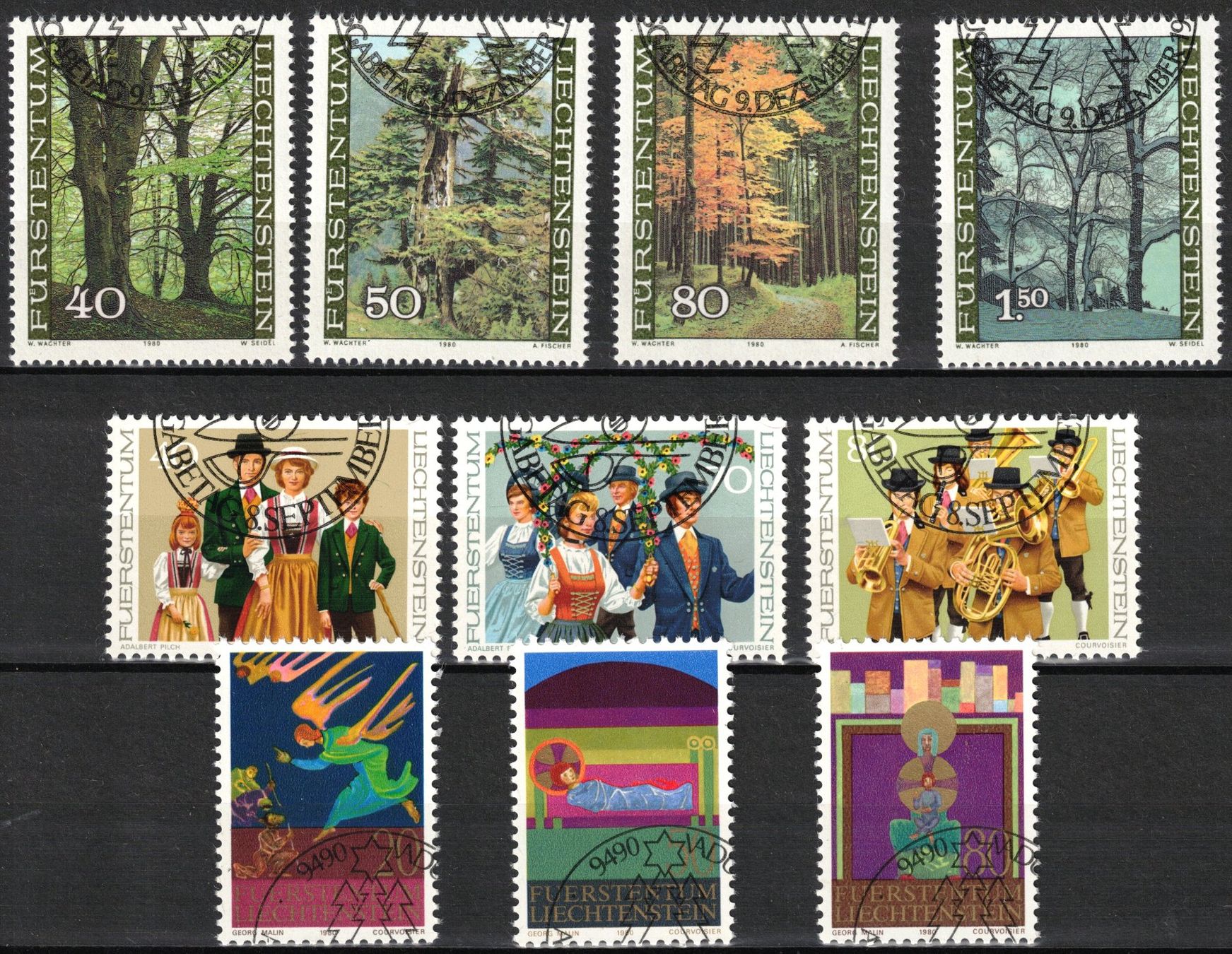 Alle Briefmarken: 1980  Serie  LI  Einzelmarken   gestempelt Ersttag – Gebraucht aus Mellingen von Ginger 1
