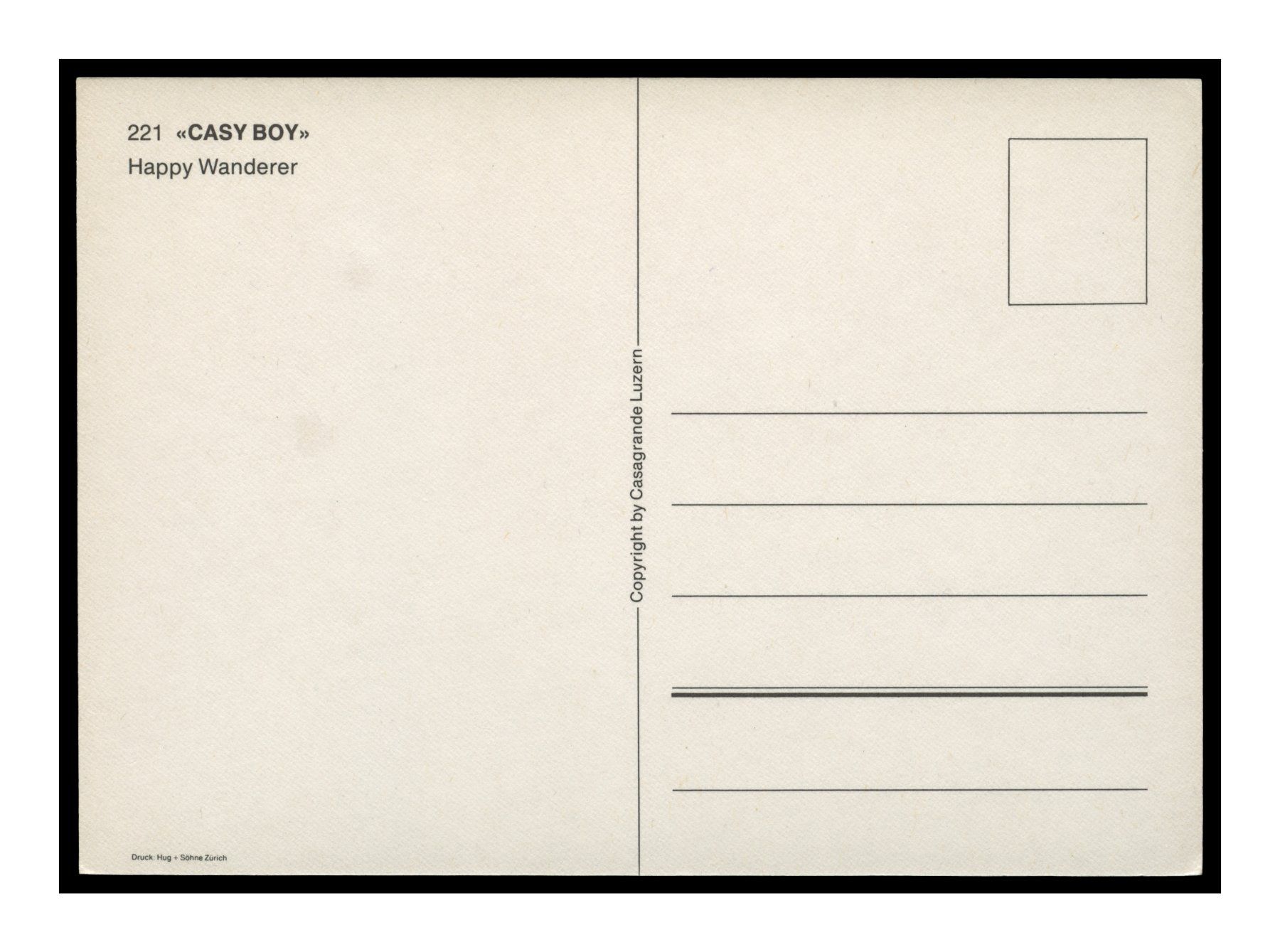 Cartes postales: CASY BOY - 1960 "Happy Wanderer" – D'occasion à Onex par Lagorel01 1