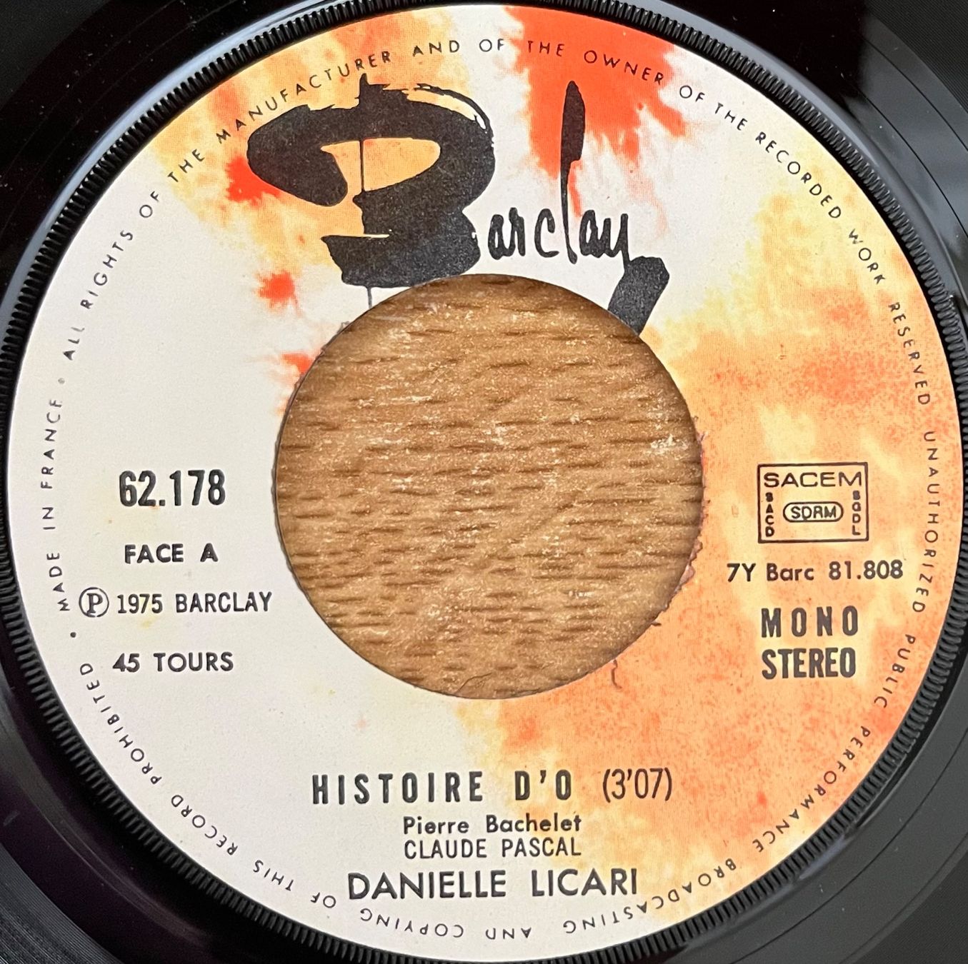 Dischi in vinile: DANIELLE LICARI - HISTOIRE D'O – Usato da Bussigny venduto da vinyl-pas-cher 2