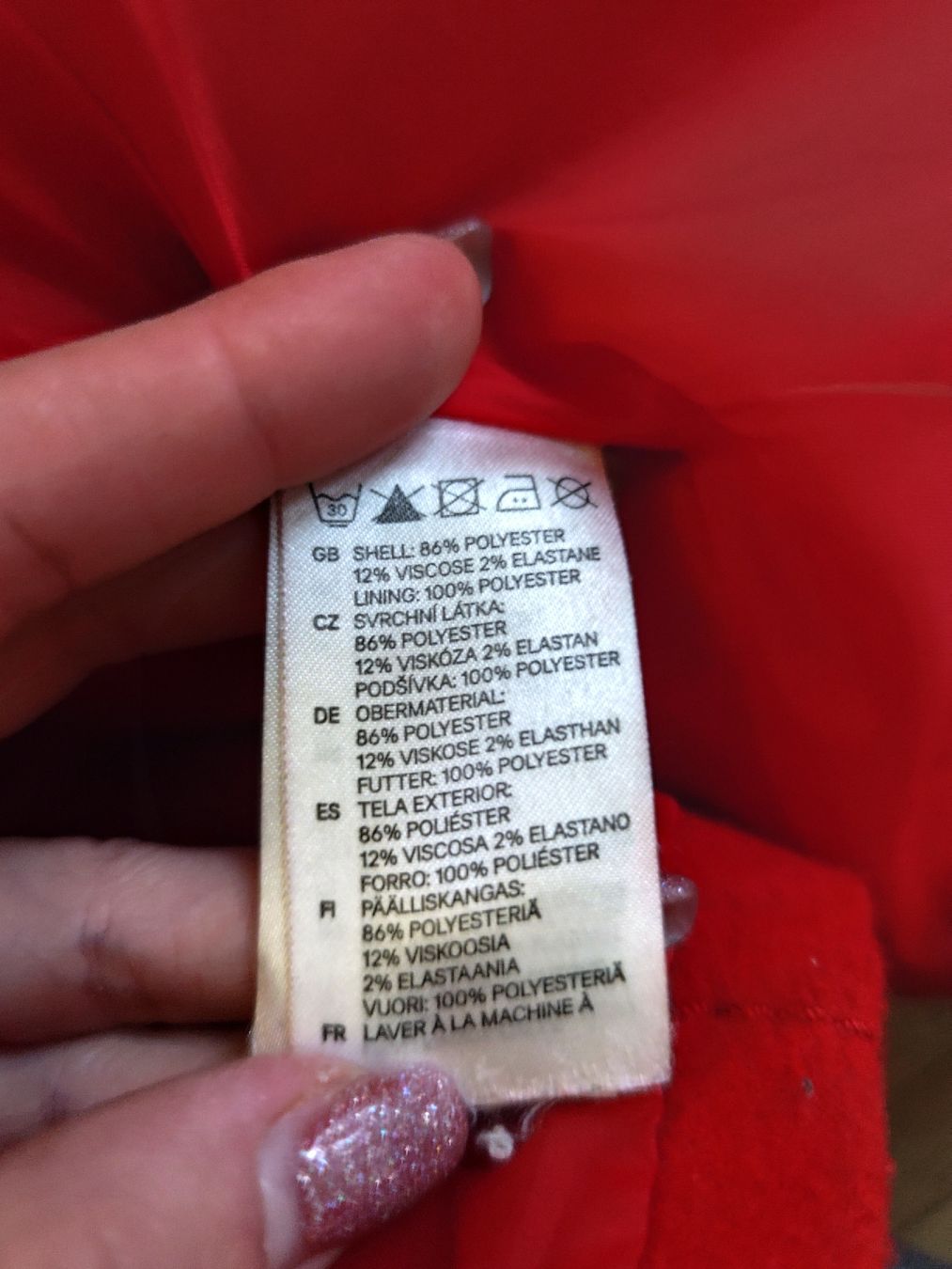 Mäntel: H&M Red Wool Blend Pea Coat, Size 34 Great Condition! – Gebraucht aus Mägenwil von VintageGirly 8