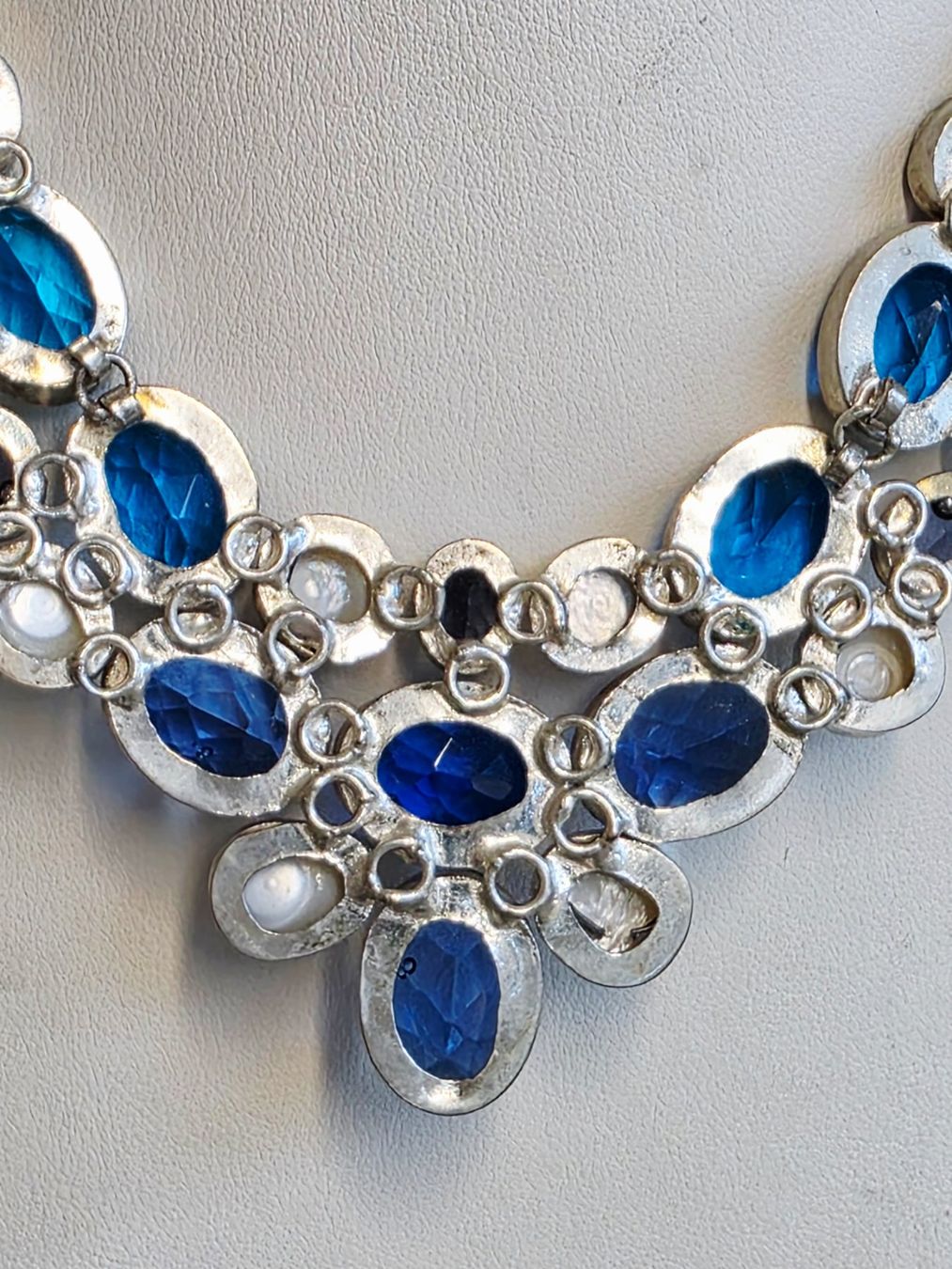 Catenine: Collier mit blauen Steinen und Perlen, Silber – Nuovo (secondo la descrizione) da Zürich venduto da Bieter04 5