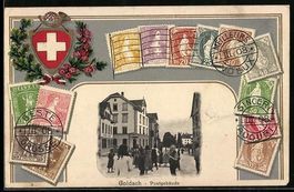 Goldach, Postgebäude mit diversen Brief