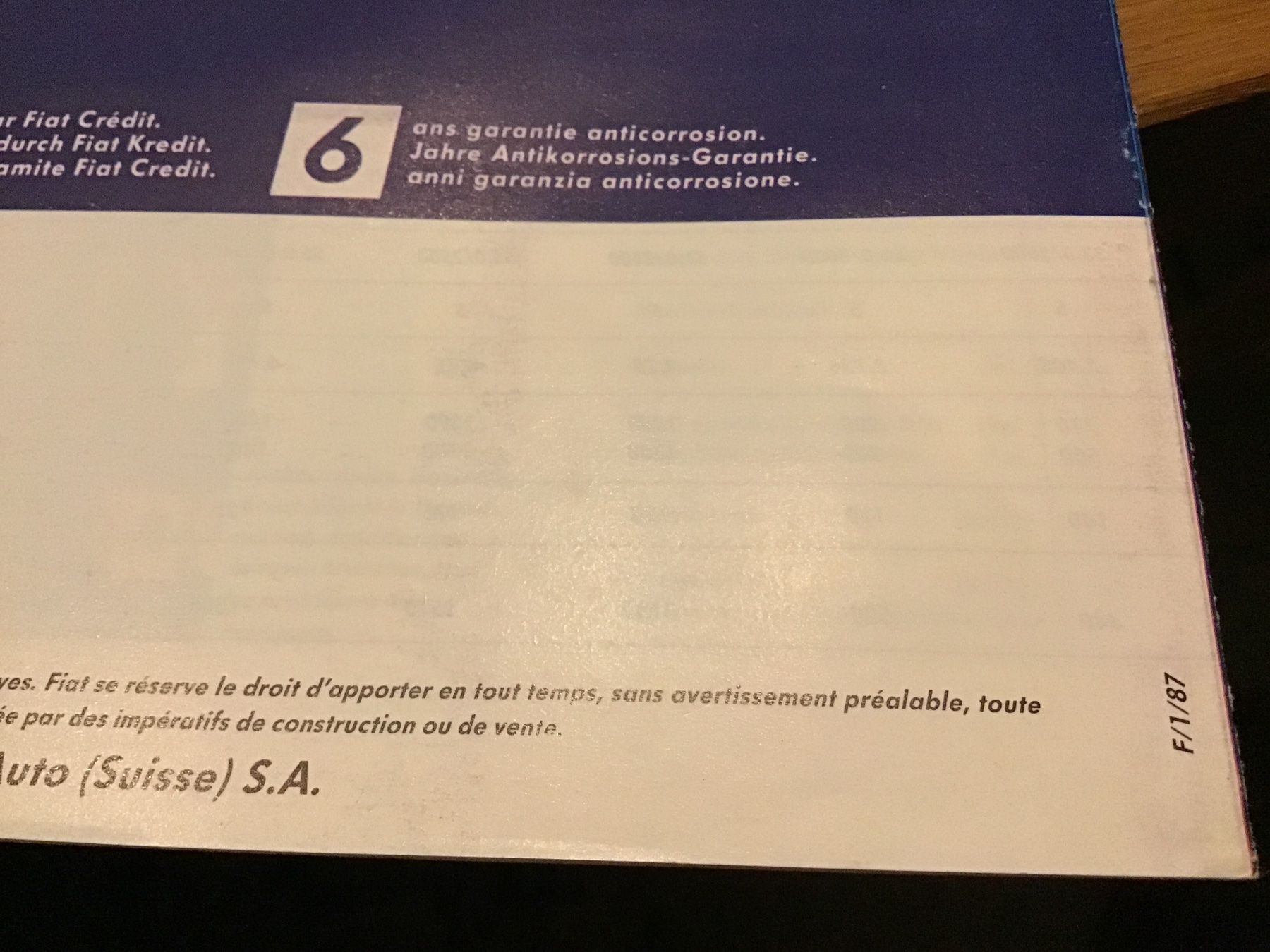 Fiat Documenti: Fiat 1987 Programm Verkaufsprospekt mit 16 Seiten – Usato da Scherzingen venduto da Starseller62 8