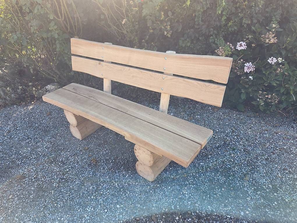 Panchine: Holzbank Rundholzbank Eichenbank – Nuovo e nell'imballaggio originale da Mettendorf TG venduto da 892421 1