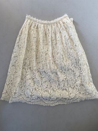 Bibi Bachtadze Rock mit Spitze, beige, Gr. XS