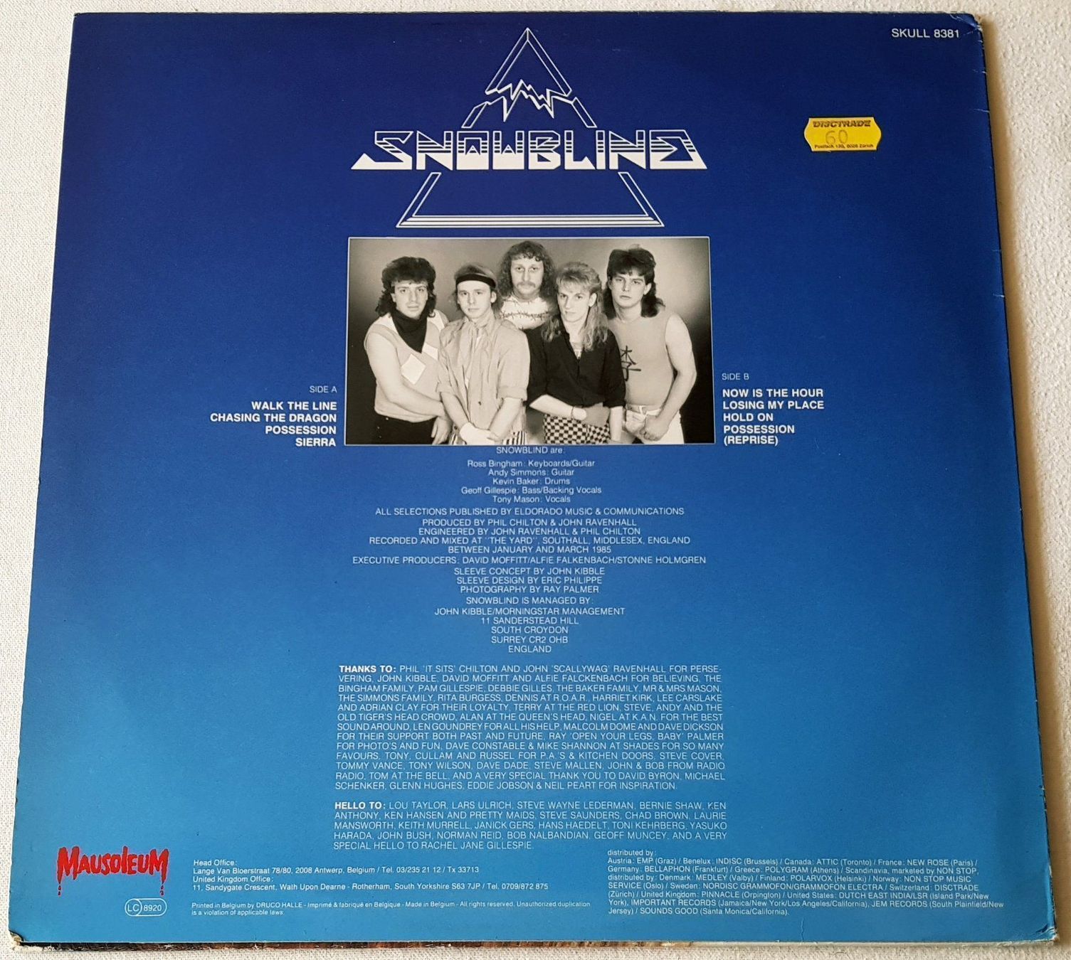 Dischi in vinile: Snowblind - LP - 1985 - First Press - Mausoleum Records – Usato da Uster venduto da Zardodel 1