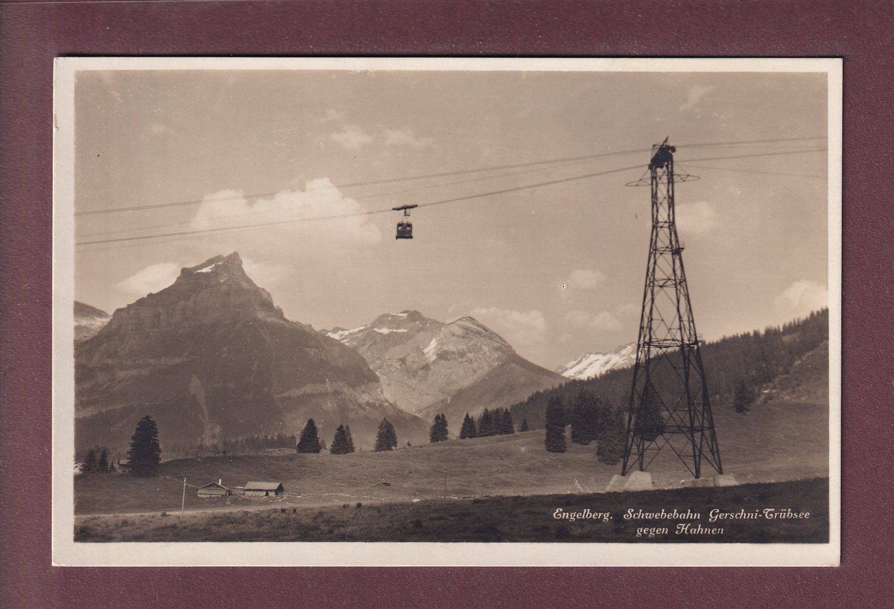Ansichtskarten: Engelberg - Schwebebahn GERSCHNI-TRÜBSEE - Hahnen – Gebraucht aus Pully von nicecards