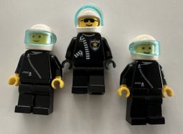 3 Lego City Motorradfahrer Figuren