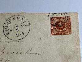 Dänemark 1859, Briefumschlag, KiØbenhavn, top Rarität! 