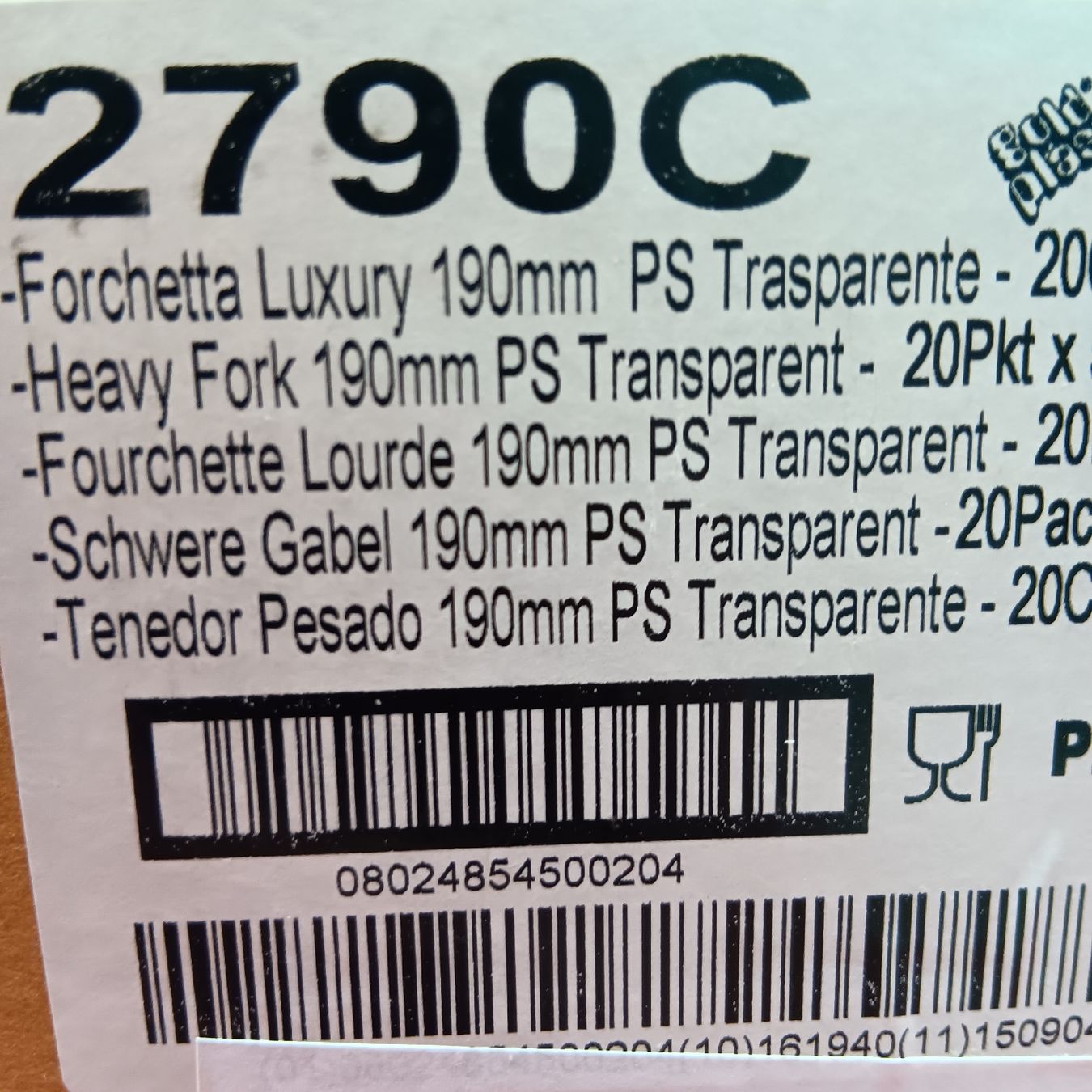 Komplettküchen: EW. Gabel 190mm PS Transparent 1000 srk. – Neu und originalverpackt aus Zell LU von erwin61 1
