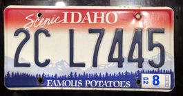 Vintage Blechschild Autoschild Idaho USA