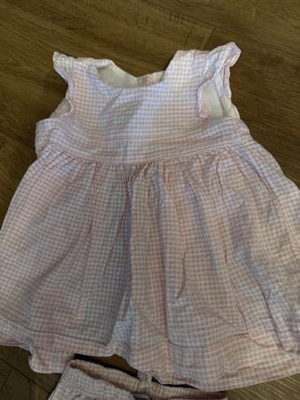 Kleid mit Unterhose Petit Bateau rosa kariert 6M/67cm