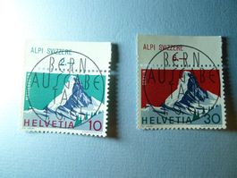 1965 Sondermarken schweizer Alpen 433 + 434 ET Vollstempel