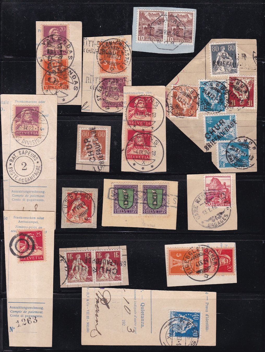 Tutti i francobolli: 50 Stk. Briefmarkenausschnitte ab Altschweiz – Usato da Münchwilen AG venduto da Nesar 1