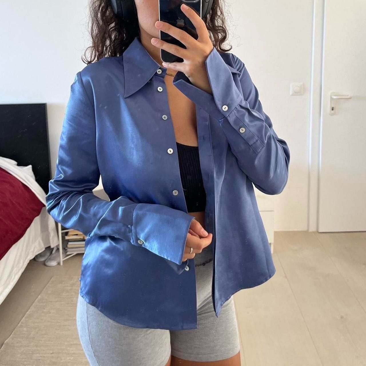 Pepe Jeans Blusen: Edle, blaue Bluse, Gr. S – Gebraucht aus Richterswil von sop_zwd9