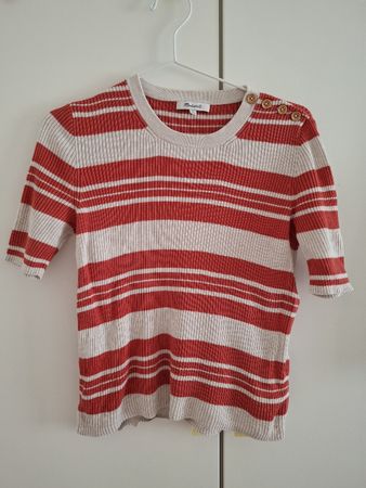Shirt Top MADEWELL, Baumwolle Modal, gestreift, Grösse S