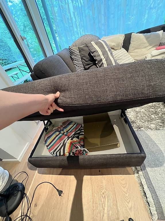 Sofas: Ecksofa mit Stauraum aus grauem Stoff – Gebraucht aus Neuenhof von rah_j2qp 1