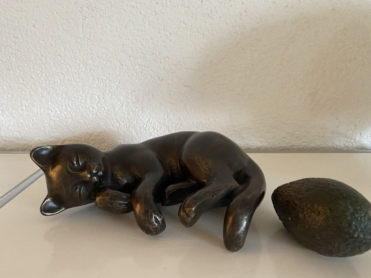 Sculture & Statue: Bronze Katze schlafend – Nuovo e nell'imballaggio originale da Zürich venduto da eileenchen1 3