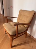 Sessel Holz Birne mit wertigem Cord Polster