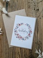 Handgemachte Grusskarte - Happy Birthday