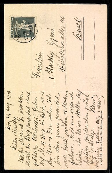 Cartoline postali: AK Sion, Vue prise de Valère, 1919 – Usato da Berlin venduto da bartko-reher 1