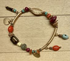 Armband Bunt Perlen, elastisch, guter Zustand