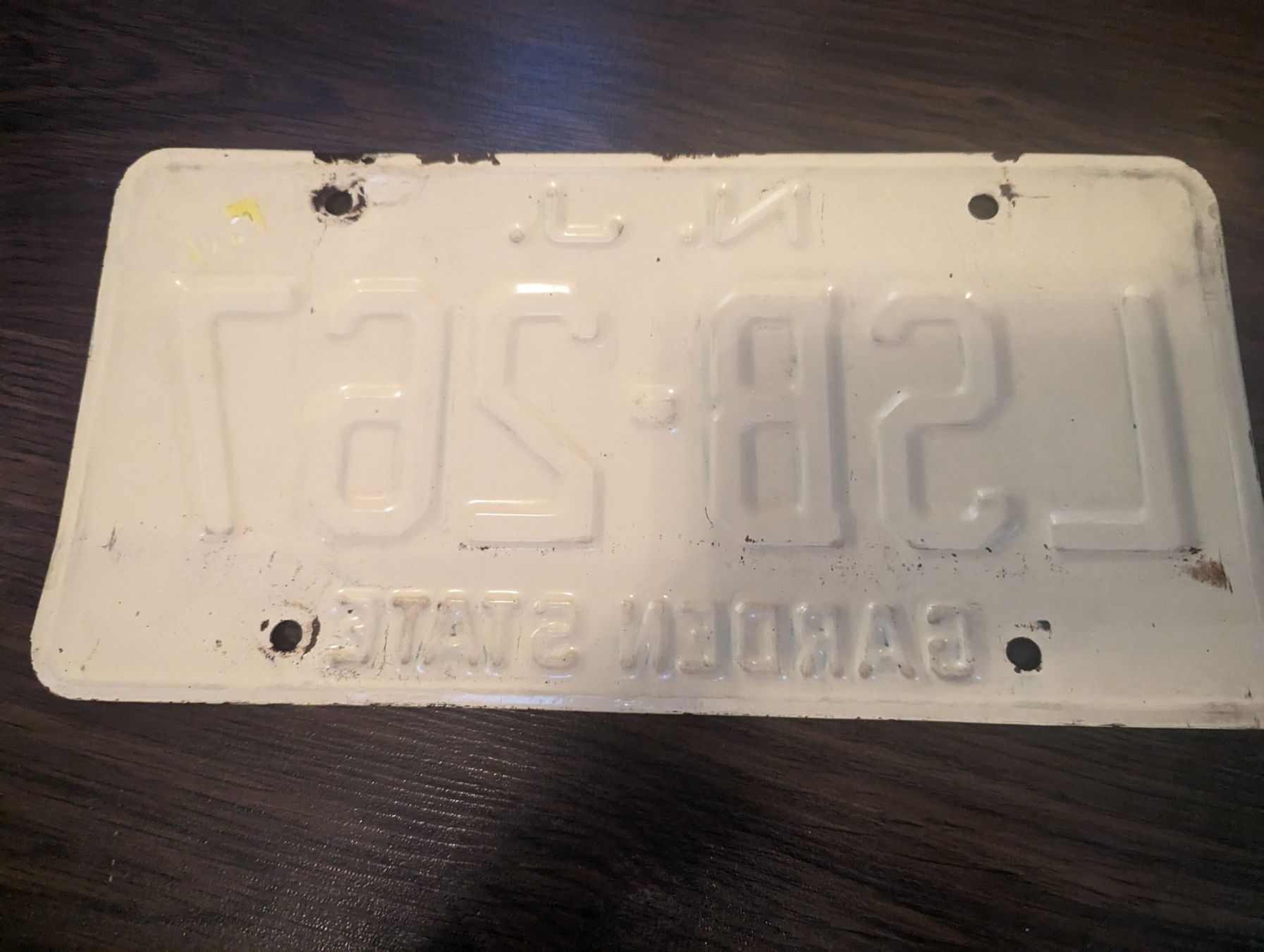 Insegne: Altes USA Nummernschild New Jersey – Usato da Baden venduto da swiss-alps 3