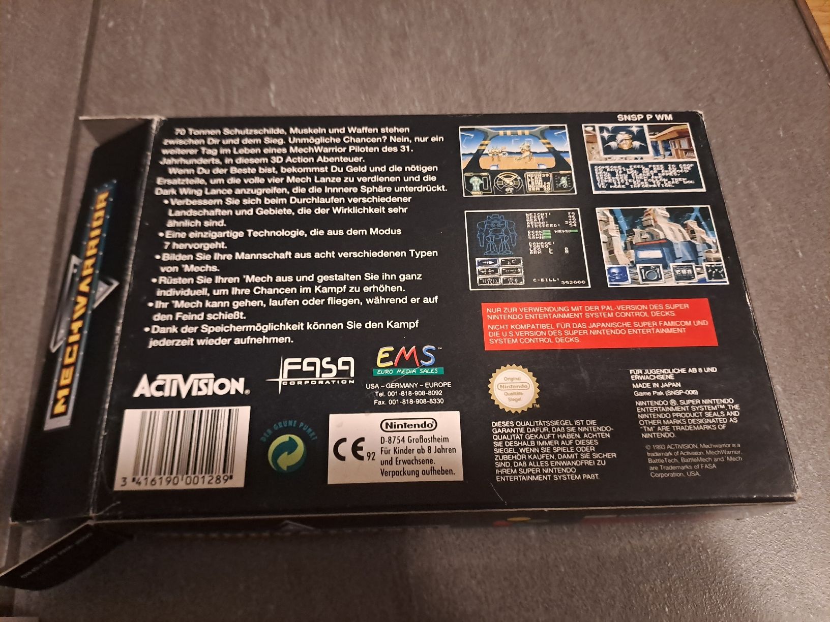 Nintendo Spiele: Mechwarrior Super Nintendo SNES Spiel OVP  – Gebraucht aus Aarau von Kaesekuchen2000 5