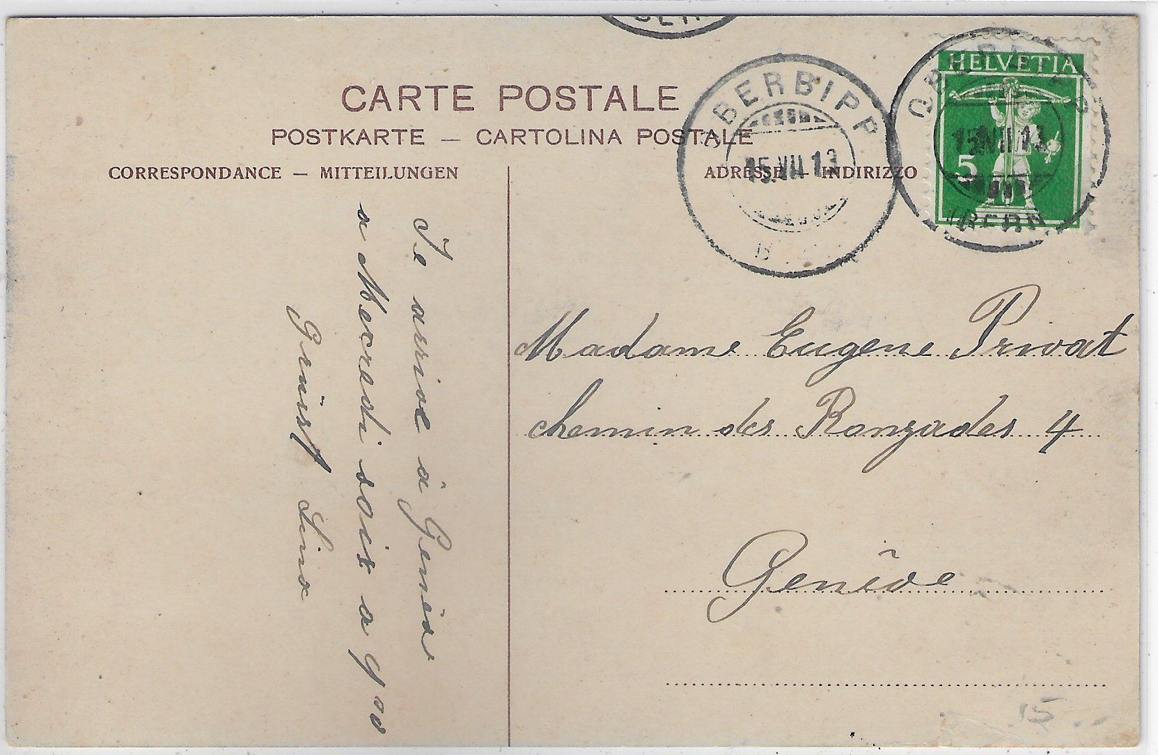 Cartes postales: Oberbipp - Generalansicht - Litho – D'occasion à Ettingen par Kartenplanet 1