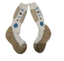 Warme Skisocken mit Schneeflockenmotiv, Gr. 39-42