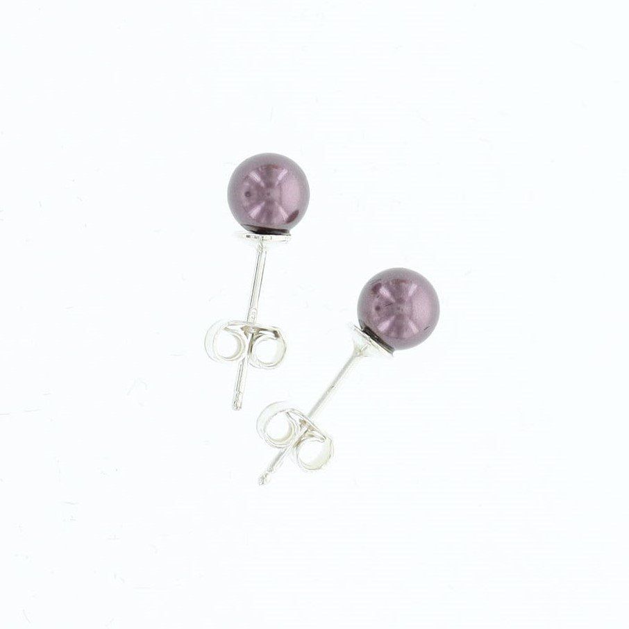 Orecchini pendenti & Orecchini a lobo: Perlenohrstecker - 925 Silber, rosa – Nuovo e nell'imballaggio originale da Wängi venduto da LiqKojote 1