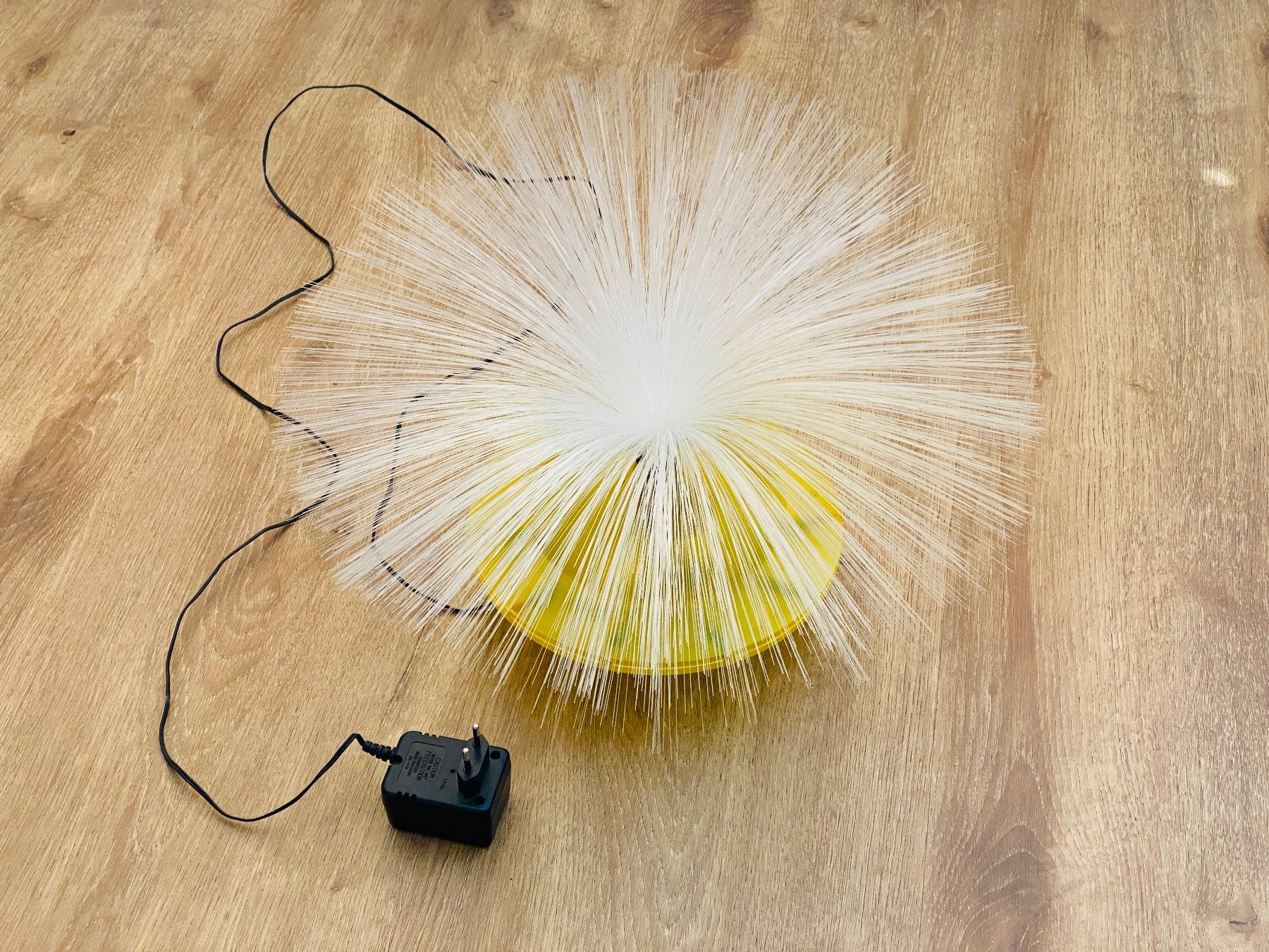Lampen: Glasfaser Tischlampe Gelb – Neu (gemäss Beschreibung) aus Oberlunkhofen von D.Fisch 2