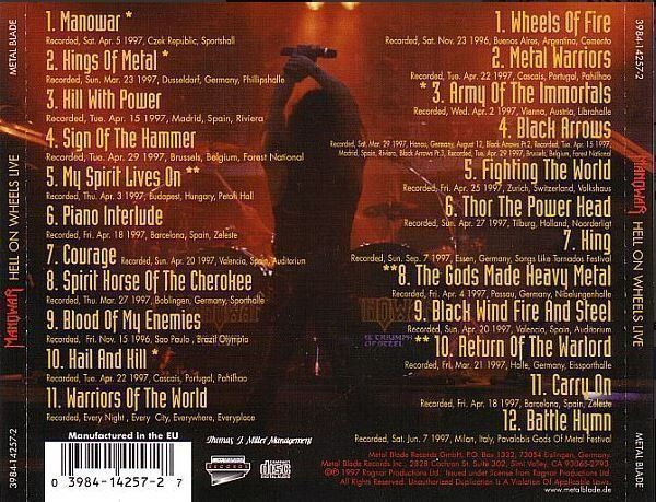 CD: Manowar - Hell...(2 cd) – Usato da St-Cergue venduto da VeganWarrior 1