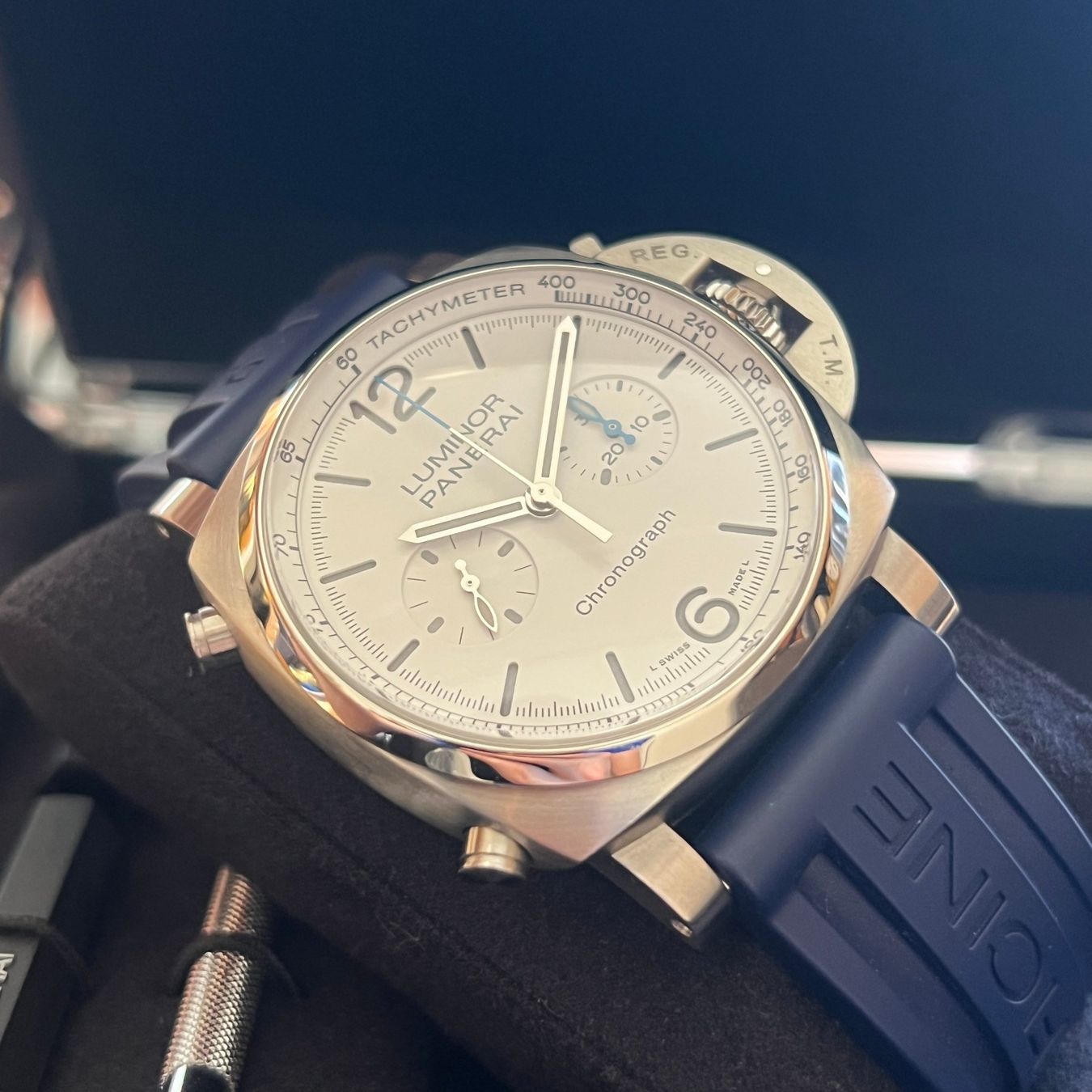Panerai Orologi: Panerai Luminor Chronograph Full Set PAM01218 – Usato da Carouge GE venduto da Watchaser 7