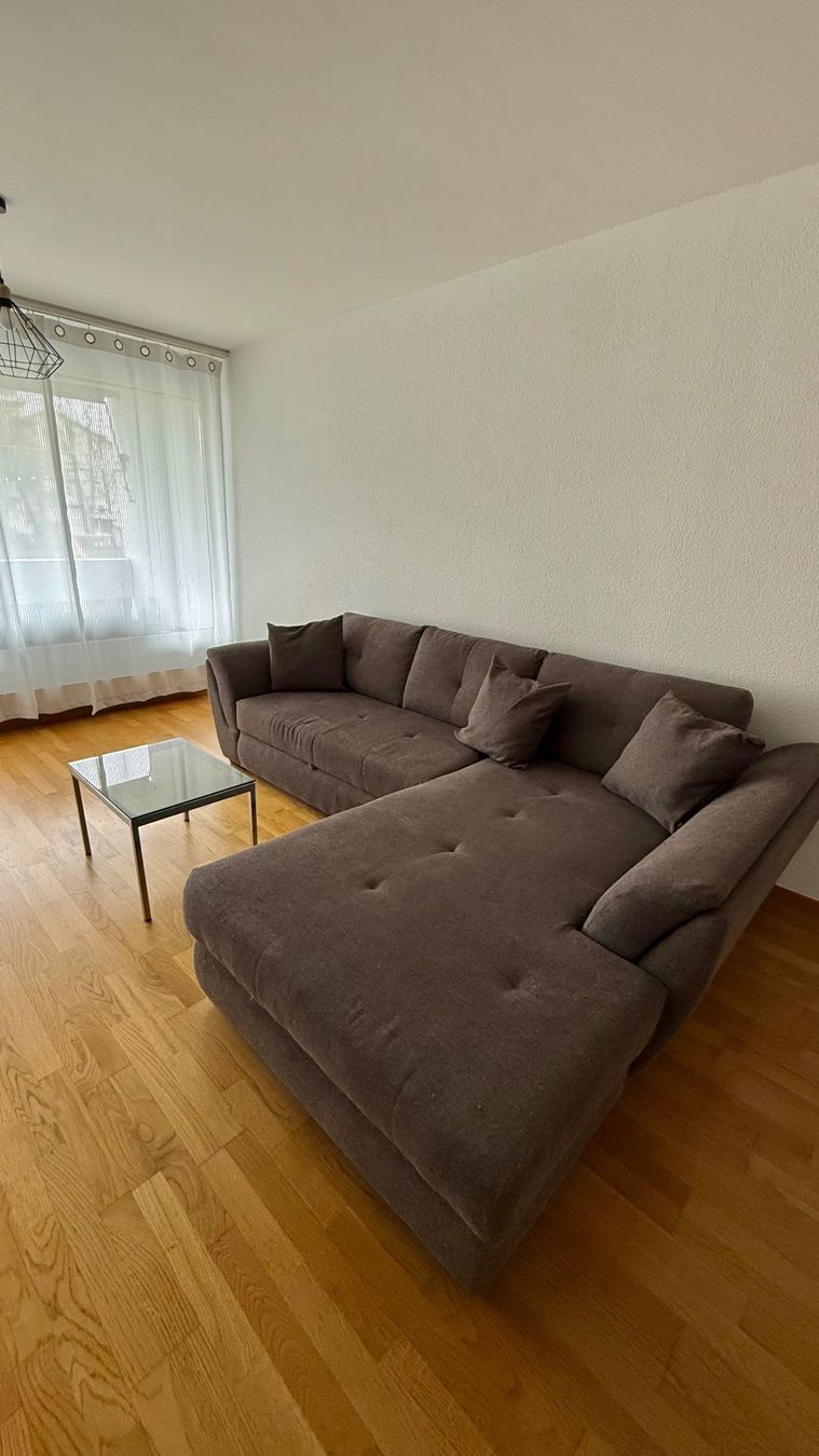 Divani: 🛋 ecksofa 3-sitzer braun/grau, sofa – Usato da Bern venduto da mo.ma12