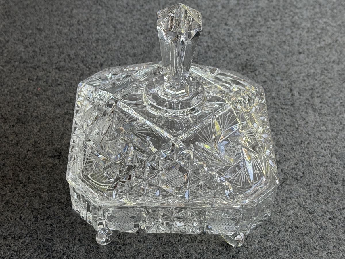 Bicchieri: Glasdose mit Deckel Kristall Glas  – Usato da Deitingen venduto da Himhip